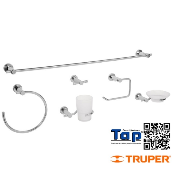 Imagen de ACC BAÑO CROMO FOSET JGO 6 PZA B
