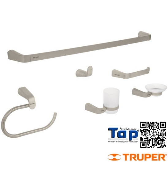 Imagen de ACC BAÑO SATIN FOSET JGO 6 PZA C