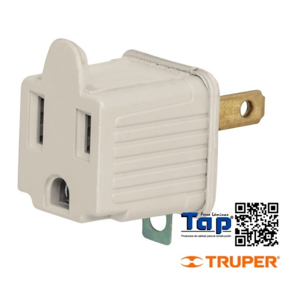 Imagen de ADAPTADOR  3 A 2 GRIS A GRANEL VOLTECK