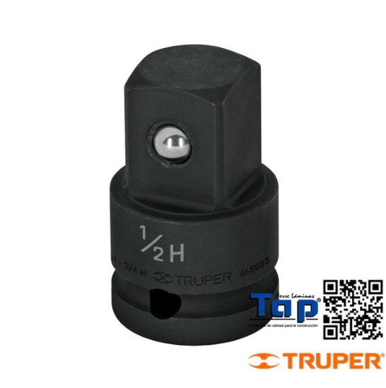Imagen de ADAPTADOR DE IMPACTO 013 1/2" (H)X019 3/4" (M) TRUPER