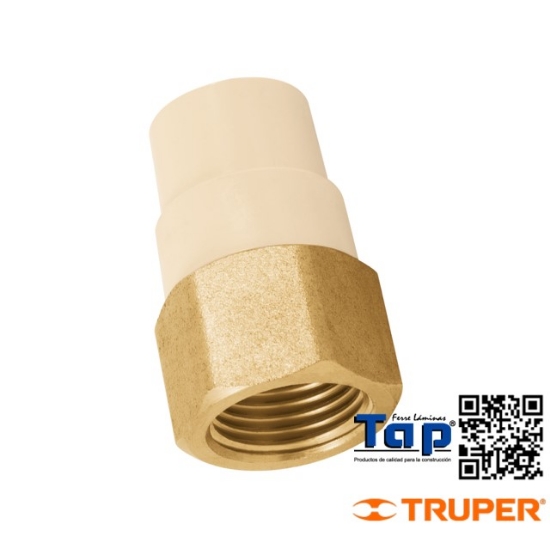Imagen de ADAPTADOR HEMBRA CPVC 013 1/2" C INSERTO METALICO FOSET