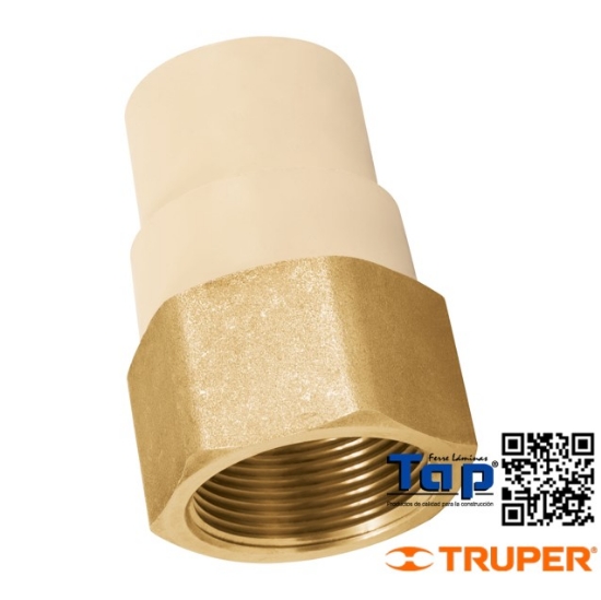 Imagen de ADAPTADOR HEMBRA CPVC 031 1-1/4" C INSERTO METALICO FOSET