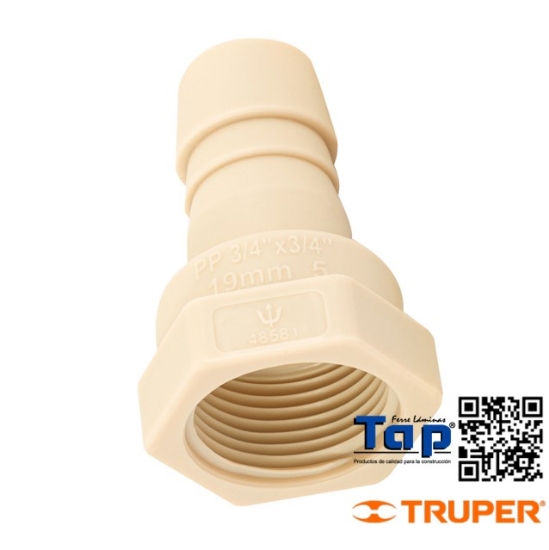 Imagen de ADAPTADOR INSERCION ROSCA INTERIOR 019 3/4"X019 3/4" FOSET