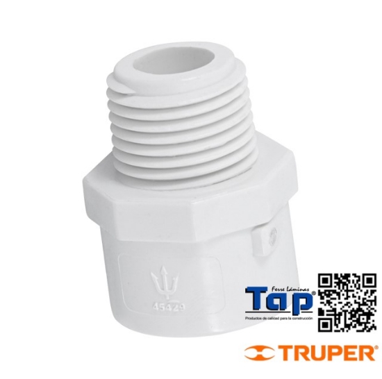 Imagen de ADAPTADOR MACHO PVC 013 1/2" FOSET