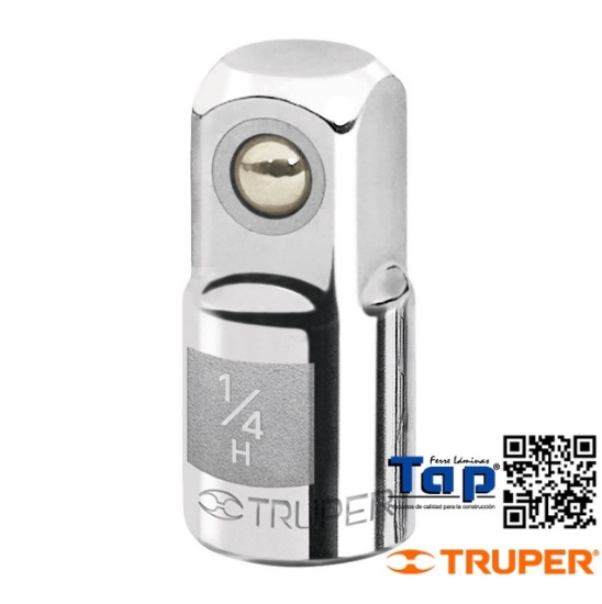 Imagen de ADAPTADOR P MATRACA DE CUA. 006 1/4" A CUA. 009 3/8" TRUPER