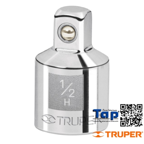 Imagen de ADAPTADOR P MATRACA DE CUA. 013 1/2" A CUA. 009 3/8" TRUPER