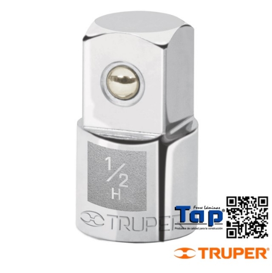 Imagen de ADAPTADOR P MATRACA DE CUA. 013 1/2" A CUA. 019 3/4" TRUPER
