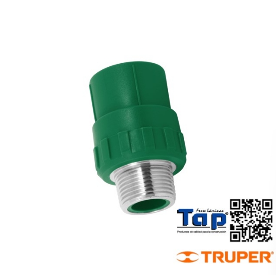 Imagen de ADAPTADOR PPR 013 1/2" MACHO C INSERTO METALICO FOSET