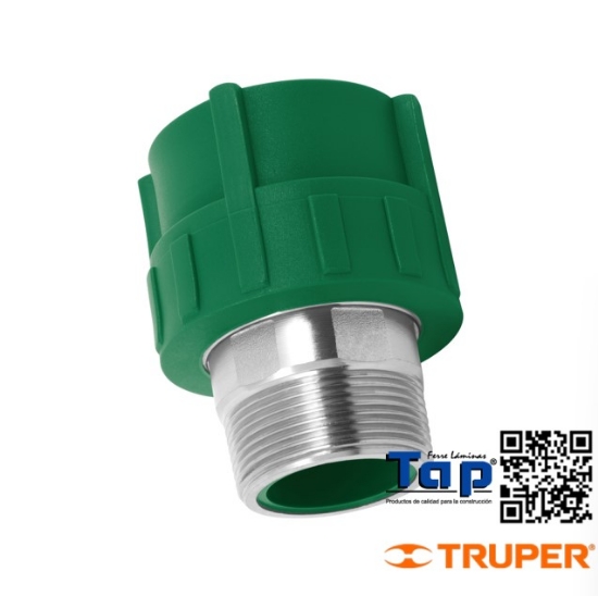 Imagen de ADAPTADOR PPR 038 1-1/2" MACHO C INSERTO METALICO FOSET