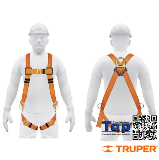 Imagen de ARNES DE CUERPO COMPLETO 3 ANILLOS LATERALES ANSI TRUPER
