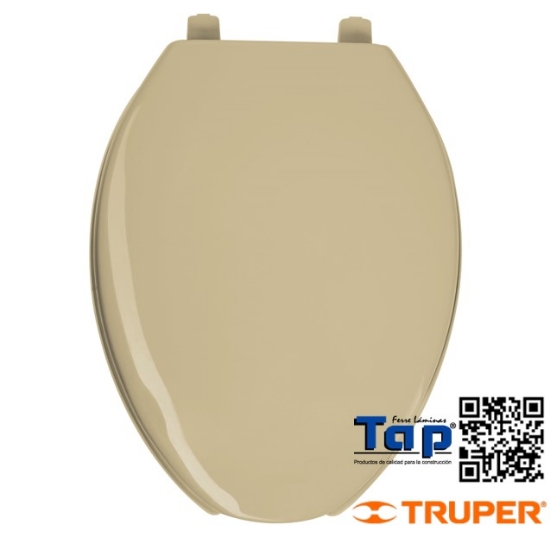 Imagen de ASIENTO ALARGADO P WC ABIERTO BEIGE FOSET