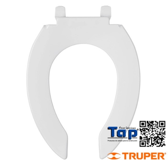 Imagen de ASIENTO ALARGADO SIN TAPA P TAZA FLUXOMETRO BLANCO,FOSET