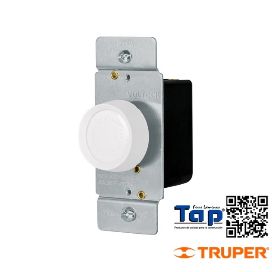Imagen de ATENUADOR DE LUZ GIRATORIO STD BLANCO VOLTECK