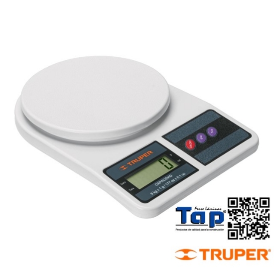 Imagen de BASCULA DIGITAL CAPACIDAD   5 KG P COCINA TRUPER