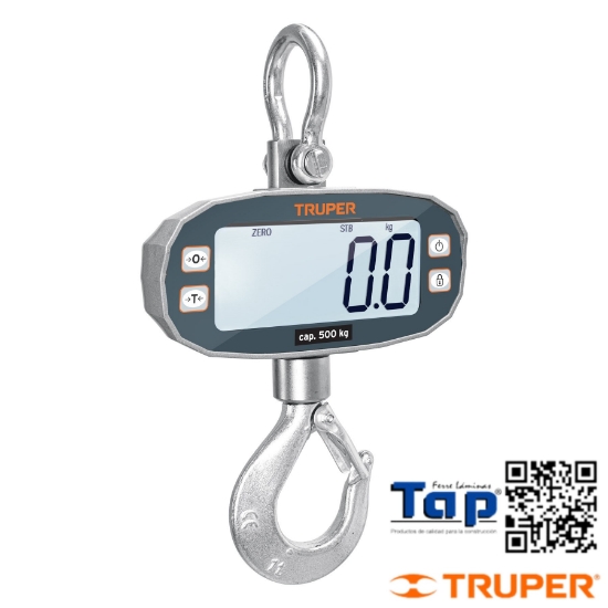 Imagen de BASCULA ELECTRONICA COLGANTE 500 KG TRUPER