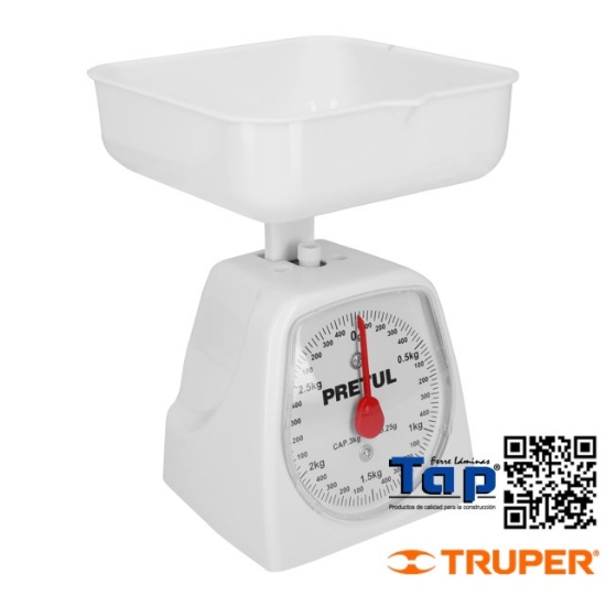 Imagen de BASCULA MECANICA CAPACIDAD   3 KG P COCINA PRETUL