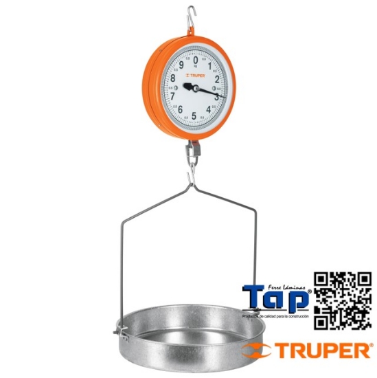 Imagen de BASCULA MECANICA CAPACIDAD  10 KG COLGANTE TRUPER