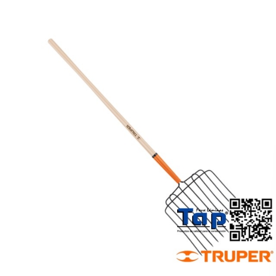 Imagen de BIELDO P ESTIERCOL 10 DIENTES MANGO 1200 48" TRUPER