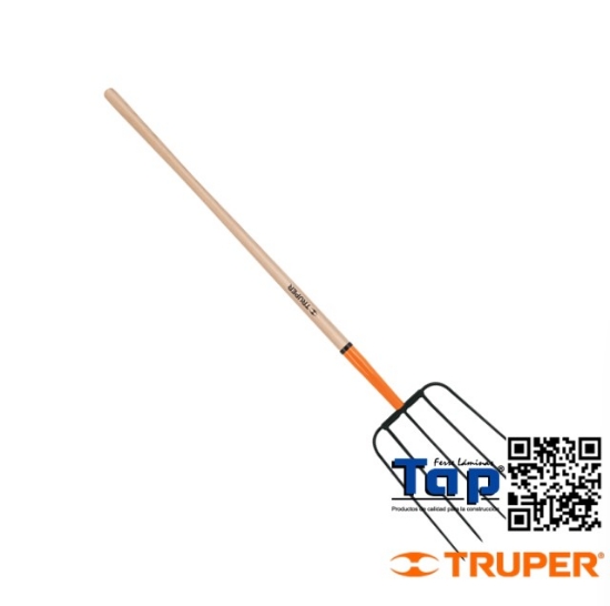 Imagen de BIELDO P PAJA 5 DIENTES CABEZA GDE MANGO 1200 48" TRUPER