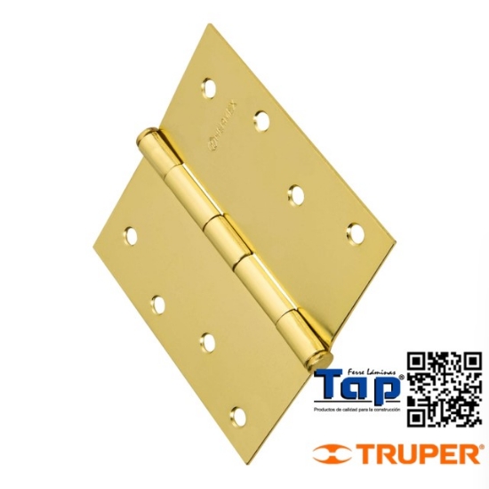 Imagen de BISAGRA CUA 100 4" ACERO LATONADO PLANA HERMEX BASIC