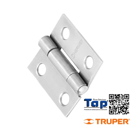 Imagen de BISAGRA RECT 038 1-1/2" ACERO PULIDO HERMEX