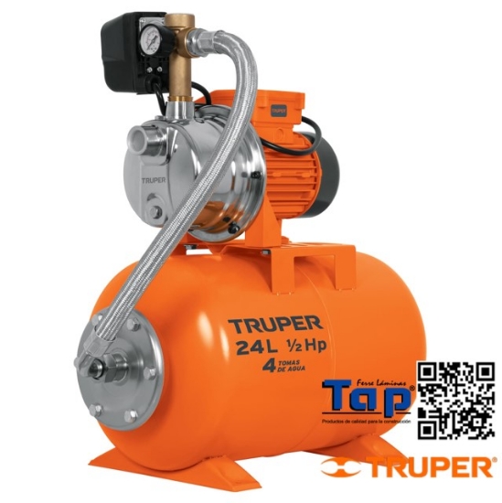 Imagen de BOMBA HIDRONEUMATICA 050 1/2 HP 24 LITROS TRUPER