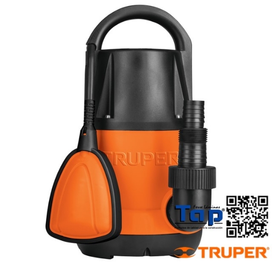 Imagen de BOMBA SUMERGIBLE PLASTICA P AGUA LIMPIA 050 1/2 HP TRUPER