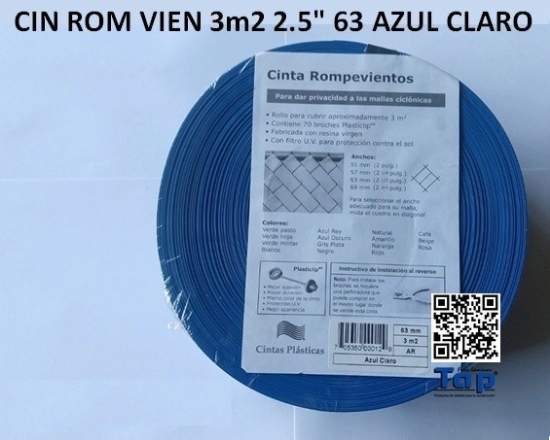 Imagen de CIN ROM VIEN 3m2 2.5" 63 AZUL CLARO