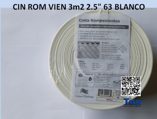 Imagen de CIN ROM VIEN 3m2 2.5" 63 BLANCO
