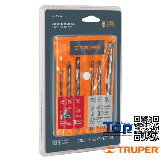 Imagen de BROCAS P METAL Y CONCRETO TRUPER JGO 6