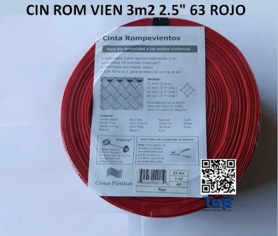 Imagen de CIN ROM VIEN 3m2 2.5" 63 ROJO