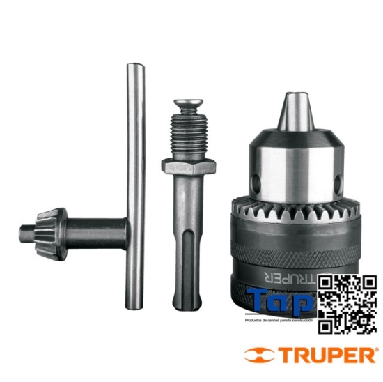 Imagen de BROQUERO 013 1/2" C LLAVE C ADAPTADOR SDS PLUS TRUPER