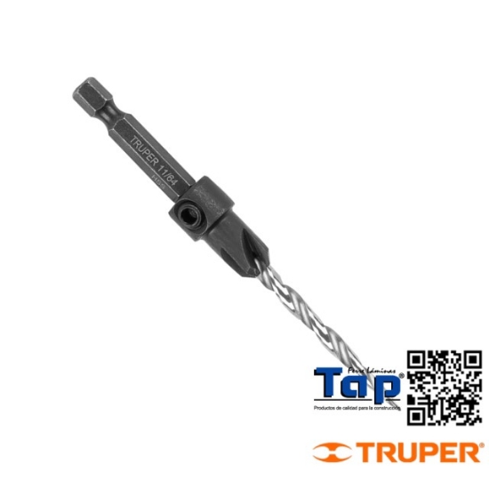 Imagen de BROCA AVELLANADORA # 8 P MADERA 11/64" TRUPER