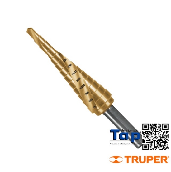 Imagen de BROCA ESC TITANIO 13 ESCALONES 003 1/8" A 013 1/2" EXPERT
