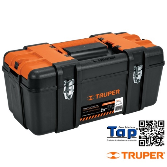 Imagen de CAJA P HERRAMIENTA 500 20" C COMPARTIMENTOS BROCHES MET