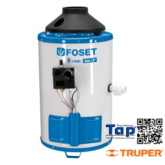 Imagen de CALENTADOR DE PASO 6L 1 SERVICIO GAS L.P PIEZO ELECT FOSE