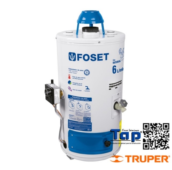 Imagen de CALENTADOR PASO 6 L 1 SERVICIO GAS NATURAL FOSET