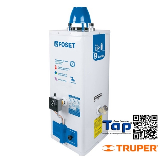 Imagen de CALENTADOR PASO 9 L 2 SERVICIOS GAS NATURAL FOSET