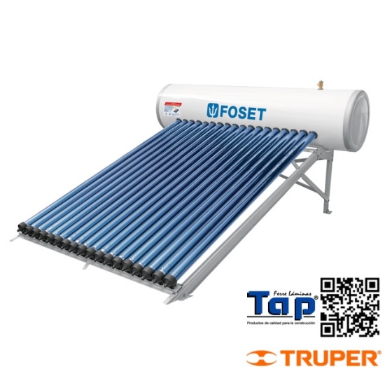 Imagen de CALENTADOR SOLAR AGUA HEAT PIPE 18 TUBOS 200L 5 PERSONAS