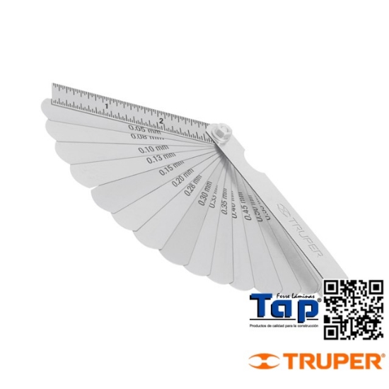 Imagen de CALIBRADOR 15 HOJAS STD / MM TRUPER