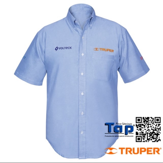 Imagen de CAMISA AZUL P CABALLERO MANGA CORTA TALLA XXG TRUPER