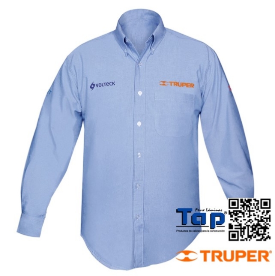 Imagen de CAMISA AZUL P CABALLERO MANGA LARGA TALLA XXG TRUPER
