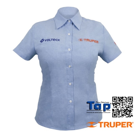 Imagen de CAMISA AZUL P DAMA MANGA CORTA TALLA XXG TRUPER
