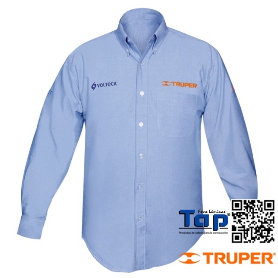 Imagen de CAMISA AZUL  P CABALLERO MANGA LARGA TALLA XG TRUPER