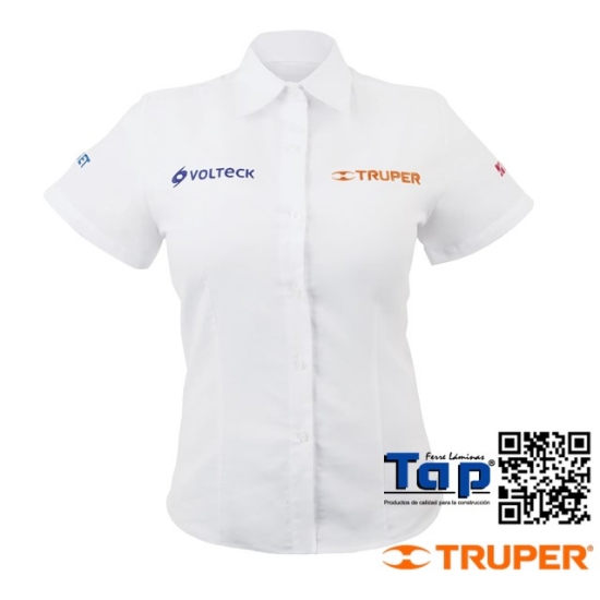 Imagen de CAMISA BLANCA P DAMA MANGA CORTA TALLA XG TRUPER