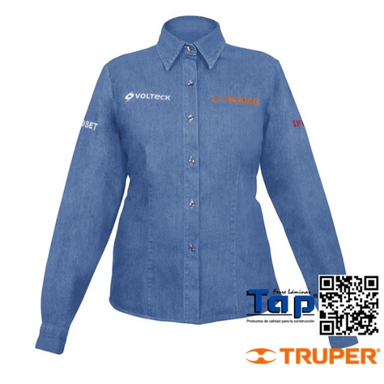 Imagen de CAMISA MEZCLILLA P DAMA MANGA LARGA TALLA  M TRUPER