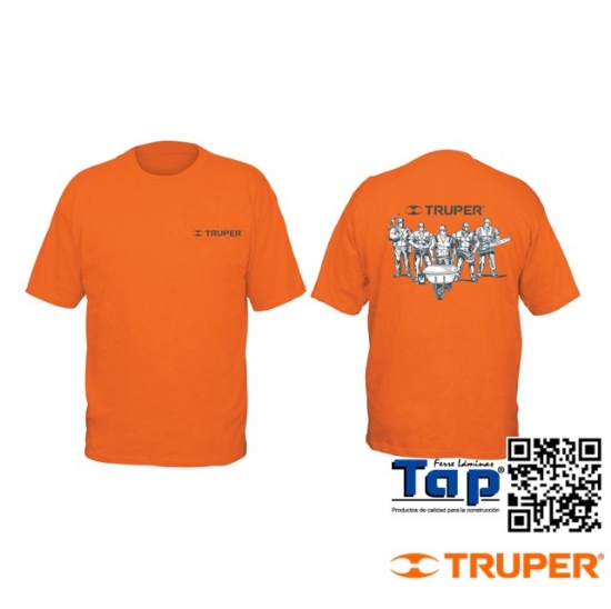 Imagen de CAMISETA NARANJA ESTAMPADA 100% ALGODON TALLA 40 TRUPER