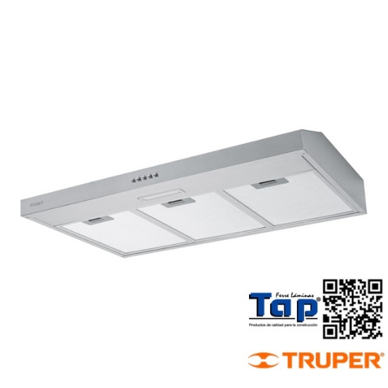 Imagen de CAMPANA EXTRACTORA 80 CM DE PARED ACERO INOXIDABLE FOSET