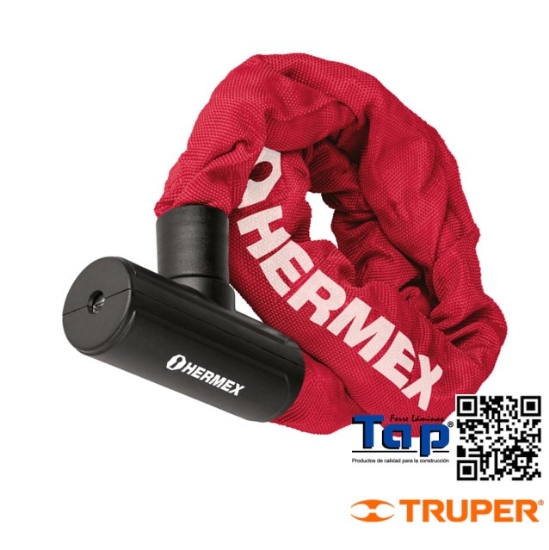 Imagen de CANDADO C CADENA FORRADA 10 MM HERMEX
