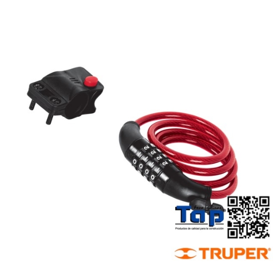 Imagen de CANDADO CABLE C COMBINACION 10 MMX1.20 M HERMEX